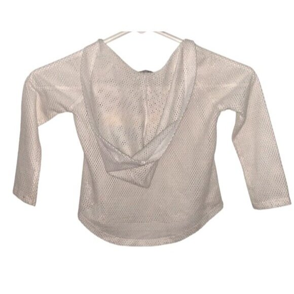 Ruum Kids White Mesh Hoodie With Heart Graphic & Kangaroo Pocket 3Y - Picture 5 of 6